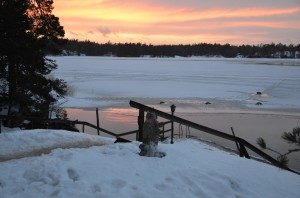 Solnedgång över Drängsjön