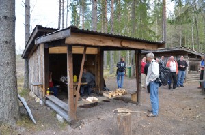 Den gamla kolarkojan utan spis-